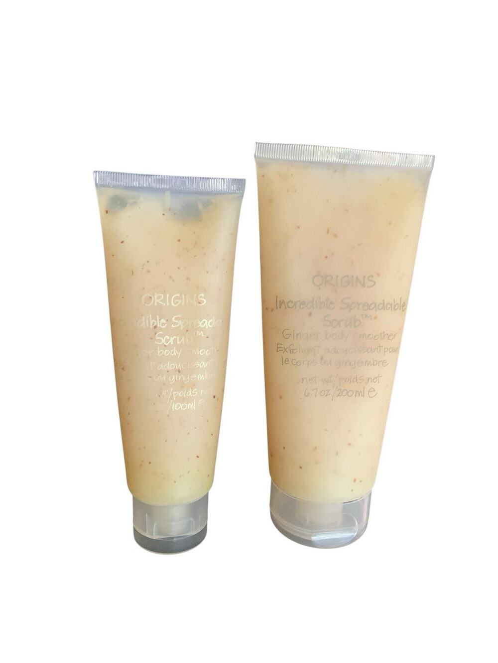 Origins Incredible Spreadable Smoothing Ginger Body Scrub Set 6.7oz & 3.4oz NEW